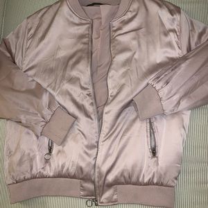Dusty pink bomber